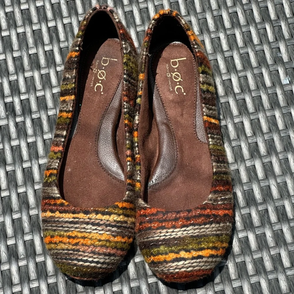B.o.c. multi color tweed‎ flats size 8/39